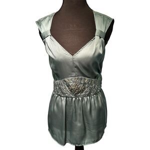 Attention Sleeveless Satin Top L